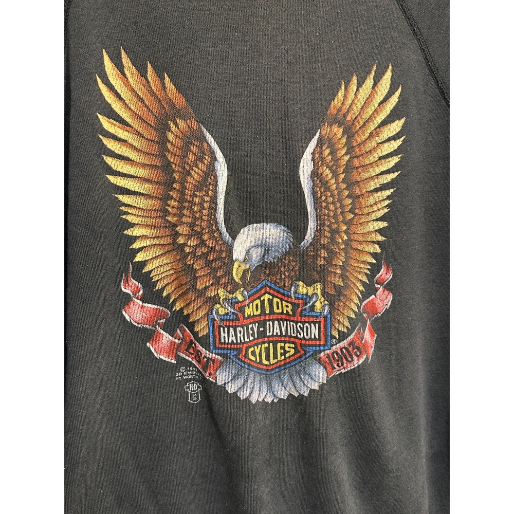 Vintage 1989 Harley Davidson Daytona Bike Week Sweatshirt XL Emblem Eagle - Picture 6 of 6